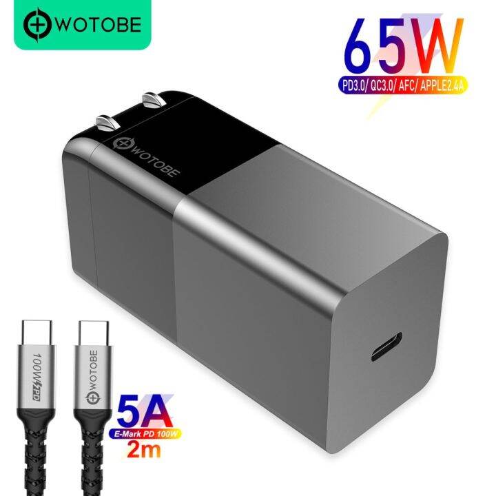 เครื่องชาร์จติดผนัง-gan-65w-เร็ว-usb-c-pd3-0-65w-qc4-0สำหรับ-type-c-แล็ปทอปแมคบุ๊ค13-12-note10-xps-แท่นชาร์จ