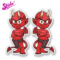 2023 NEW STICKY Red Devil Car Sticker Decal Decor For Bicycle Motorcycle Accessories Laptop Helmet Trunk Wall