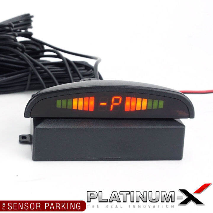 platinum-x-เซ็นเซอร์ถอย-เสียง3ระดับ-ระบบจอแสดงผล-led-เซ็นเซอร์จอด-เซ็นเซอร์รถยนต์-parking-sensor-system-อุปกรณ์-เซ็นเซอร์-เครื่องเสียงรถยนต์