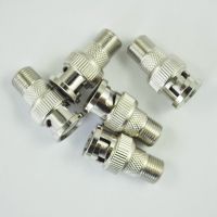 F Female to BNC Male Coax RF Connector RG6 RG59 Adapter x 5