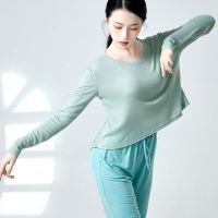 ▽ Loose Blouse Dance Clothing Female Classical Dance Long-Sleeved Top Chinese Dance Body Suit Spring And Summer Modern Dance Practice Clothing