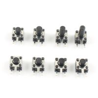 50pcs Micro Switch 4.5*4.5 3P Button Momentary Tactile Tact Push 3 Pin DIP Rgiht Angle 4.5x4.5x3.8/4.3/4.5/4.8/5/6/7/8 mm