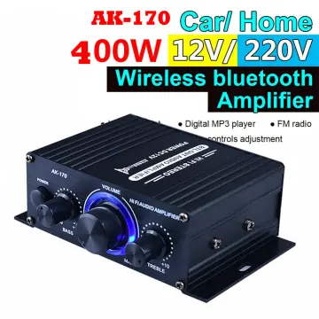 Mini amplificador HiFi Car Stereo Music Receiver FM MP3 Power