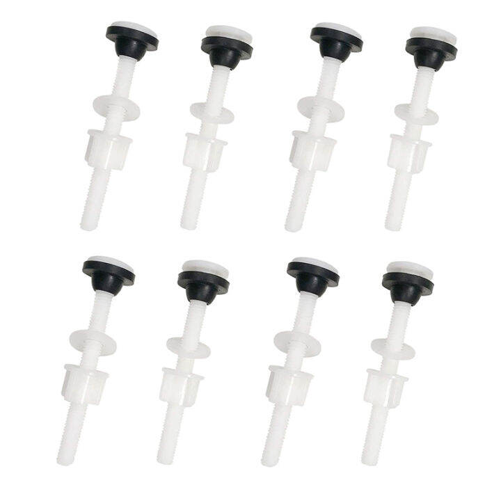 8 Pack Toilet Tank Plastic Bolts M10 Tank to Bowl Bathroom Toilet Repair Kits Fitting Screws and