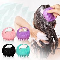 ❀ Portable Silicone Shampoo Brush Handheld Head Scalp Massage Brush Bath Massage Brush Body Shower Brush Soft Hair Comb Hair Care