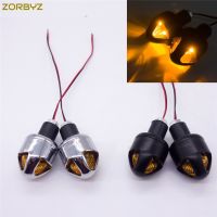 ZORBYZ ไฟเลี้ยวแฮนด์มอเตอร์ไซค์22มม.,มือจับสัญญาณเลี้ยวปลัก LED ไฟกระพริบด้านข้างอเนกประสงค์