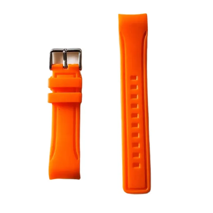 Orange Curved End Strap 22mm Diver Style Strap for Seiko SKX007 skx009  skx011 7002 Slim 6309 skx007j skx011j skx009j skx399 skx401 vintage 7548  curve fitted dive diver's strap 2 | Lazada PH