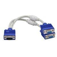 HD VGA ชายกับหญิงสาย Vga Splitter หนึ่งจุดสองสายการเชื่อมต่อ Vga1ใน2ออกสายคอมพิวเตอร์