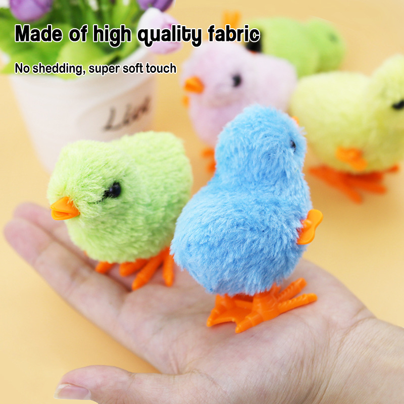 [Ready Stock] Cut Plus Wind Up Chicken Toy Kids Educational Toy Clockwork Jumping Walking Chicks Toys Baby Gifts Main Budak