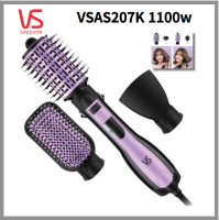 Vidal VSAS207K 1100W เหล็กหนีบผมเรียบยืดผมที่ดัดผมไฟฟ้าทั้งหมดในที่เดียวแผ่นเคลือบเซรามิกกว้างไอออนปุ่มยิงเย็น