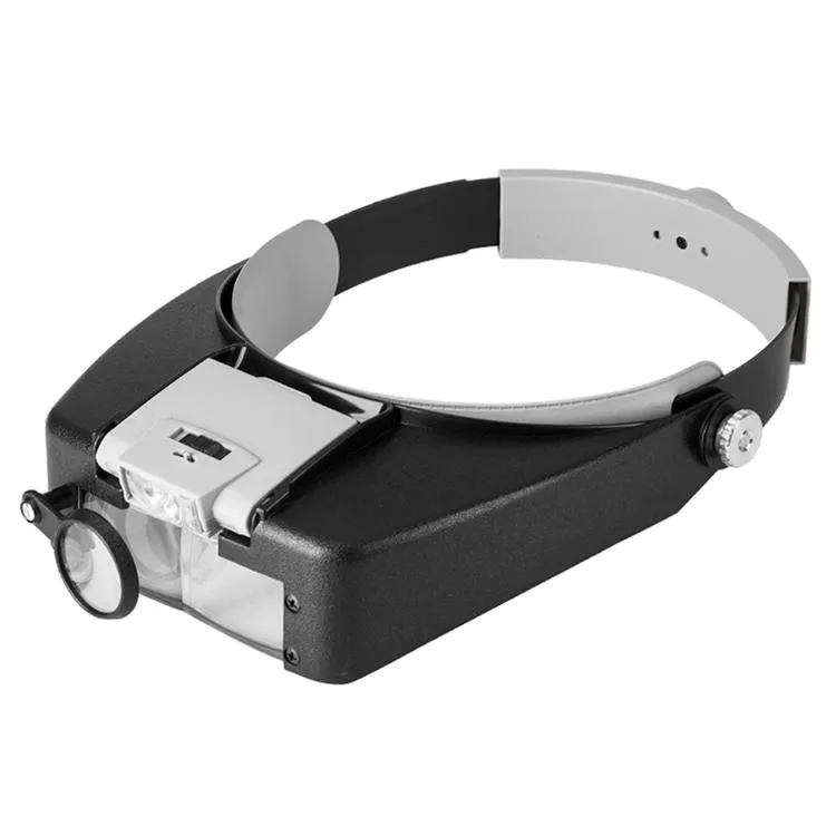 Head Mounted Magnifier With LED Light 10X 8.5X 3X 1.5X Jewelers Magnifying  Glass Loupe Headset Headband For Hobbies Hands Free Magnifying Glasses For  Close Work Reading Hobbies Watch pretty good