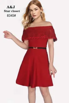 Red girl denim on sale dress