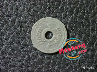 เหรียญ 5 สตางค์ มีรู พ.ศ.2463 สมัยรัชกาลที่ 6 สินค้าเก่าเก็บมีคราบ ไม่ผ่านการล้าง