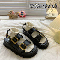 [ส่งเร็วพิเศษ!] One for all พร้อมส่งจากไทย TX410 รองเท้าแตะลำลอง?รองเท้าส้นตึก สูง4cm. Size 35-39? รองเท้าแตะโรมันสวมใส่สบายมาก รองเท้าแตะแฟชั่นสำหรับผู้หญิง