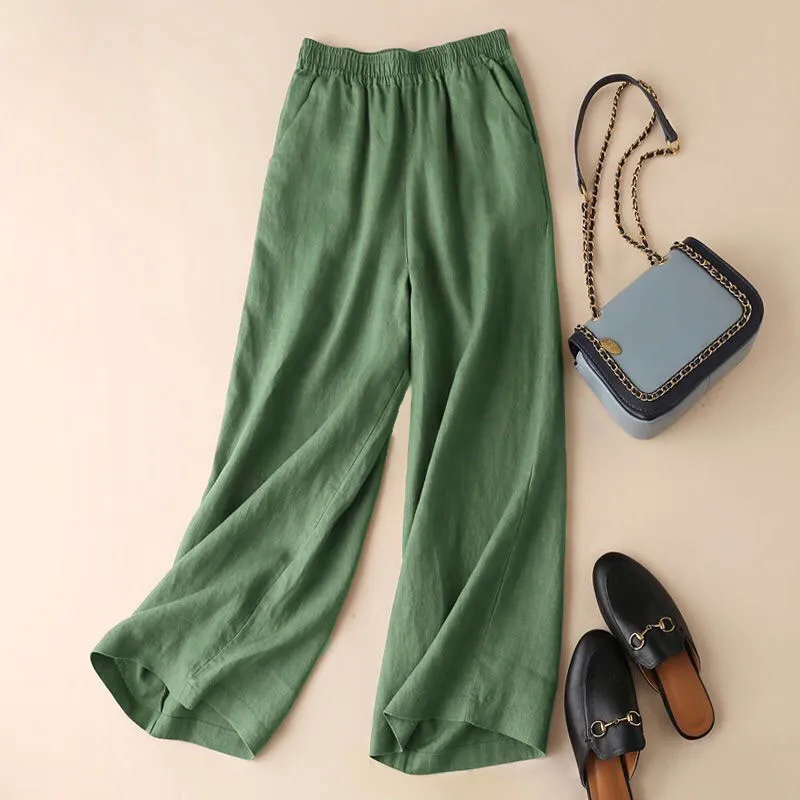 Capris for Women Casual Summer 2023，Womens Linen Pants High