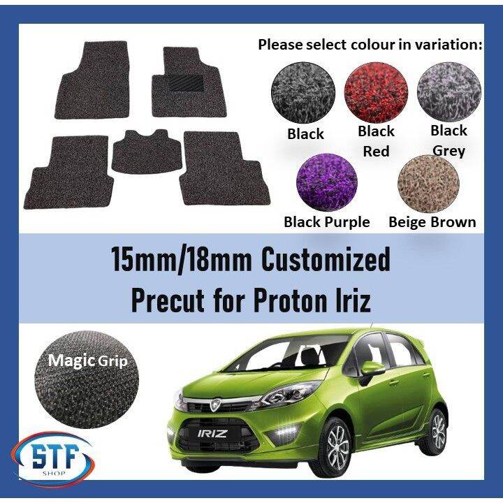 Proton Iriz Oem Precut Pvc Carpet Coilmat Karpet Magic Grip Tebal Mm