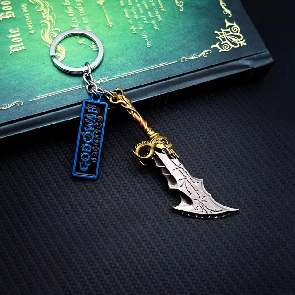 God of War 5 Ragnarok Keychain Thor's Hammer Mjolnir Key Chain Ring  Levitan's Axe Keyring Blades of Exile Chaos Game Accessories