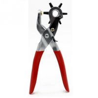 FATCOOL 9 Revolve Leather Punch Plier Make Hole Puncher for Watchband Card Leather Belt 6 Sizes Round Hole Perforator Tool