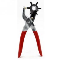 【CC】 9inch Revolving Leather Punch Plier 6 Sizes Round Hole Perforator Make Puncher for Watchband Card