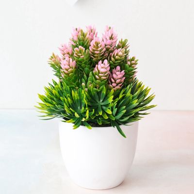 【CC】 Artificial Bonsai Pot Ornament Fake Flowers Garden Wedding Decoration Accessories