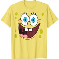 HOT ITEM!!Family Tee Couple Tee Spongebob Squarepants Bright Eyed Smiling Face T-Shirt T-Shirt Mens new cotton fashion T-shirt