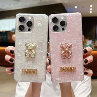 เคสแข็งเคสใส่โทรศัพท์ iPhone 15 14 13 12 Pro Max 14 15 Plus Iphone SE 2020 2022การตกแต่งลายการ์ตูนหมีน่ารักโปร่งใสสวยงาม Apple iPhone 15 Plus 15pro Max ที่คลุมเต็มกล้องโทรศัพท์