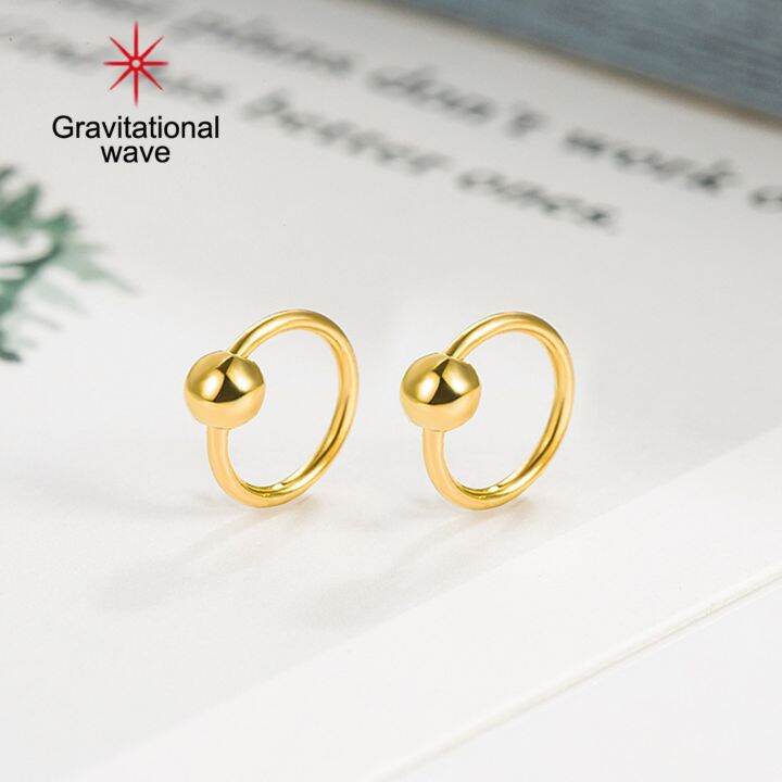 gravitational-wave-2pcs-ear-studs-circle-round-ball-jewelry-hollow-out-geometric-hoop-earrings-for-daily-wear