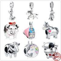 New original horse fish dog pig rabbit penguin cow Pandora Bead fit Pandora charms silver 925 bracelets for women DIY Jewelry