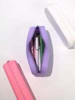 【CC】℗☃  New Gradient Color Kawaii Large Capacity Silicone Student Stationery Storage School Supply