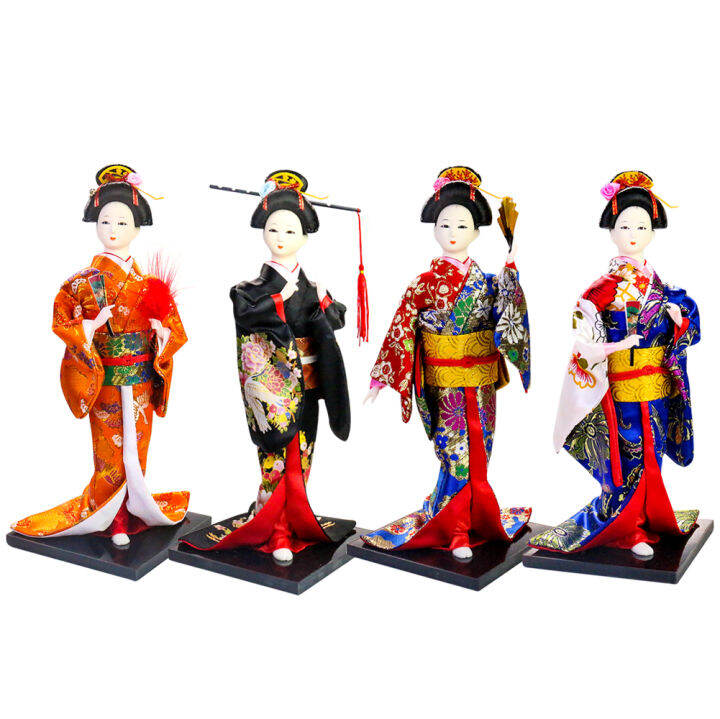 Resin Statuette Ethnic Japanese Geisha Dolls Kimono Dolls Belle Girl ...