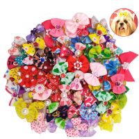 20 pieces/lot Cute Pet Dog Bows Ball Hair Accessories Grooming Puppy Hair Accessories With Rubber Bands Pet Headwear