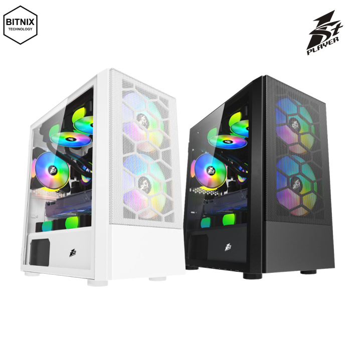 1STPLAYER Firebase X4-M M-ATX Mesh Casing With 3 ARGB Fan | Lazada