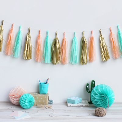 5pcs Colorful paper tassel pull flower ribbon decoration wedding supplies birthday party party scene layout wedding