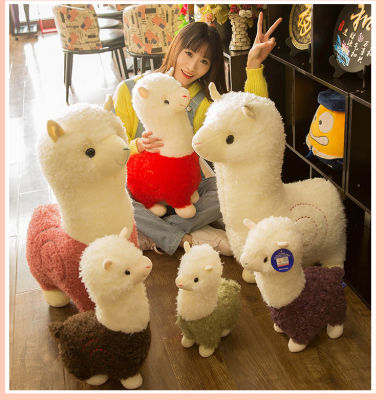 Cute Rainbow Alpaca Plush Doll 4 Size Kawaii Mascot Colorful Pillow Stuffed Animals Llama Alpacasso Toys Children Gifts