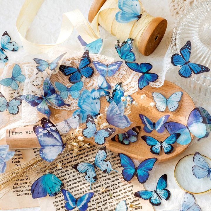 40-pcs-vintage-butterfly-pet-stickers-butterflies-resin-decals-for-scrapbook-diy-crafts-journal-laptops-stationery-stickers-labels