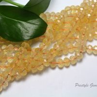 Meihan Natural Citrine 5*8mm Quartz Faceted Rondelle Stone Beads For Jewelry Making Design Fashion DIY Gift Cables