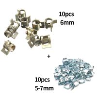 10Pcs 6 Mm Spring Klip Clamp Selang Clamp Pipa Pengikat Baja Seng Berlapis Klem 10 Buah 5- 7 Mm Double Telinga Clamp