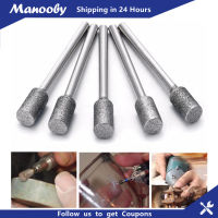 Manooby เครื่องลับคมรูปทรงเพชร5ชิ้น/เซ็ต4-12มม.,เครื่องลับคมเลื่อยโซ่เลื่อยหินอุปกรณ์แกะสลักลับคมเงิน