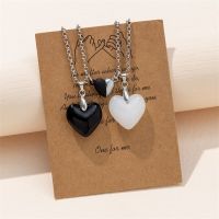 2 Pcs Set Hexagonal Crystal Stone Magnet Attracts Pendant Couple Necklace For Women Men Lover Charm Jewelry Accessories