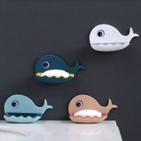 Whale Shaped Perforated Free Soap Rack Bathroom Drain Soap Box Toilet Soap Rack Wall Mounted Storage Rack Soap Case Soap Dishes