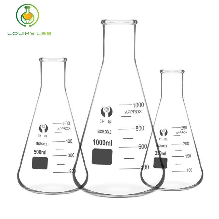 50ml1L Conical Glass Beaker Narrow Mouth Borosilicate Erlenmeyer