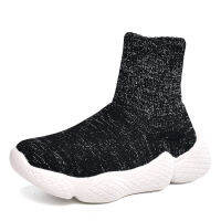 New Fashion High Top Sock Sneakers Girls Breathable Casual Flying Weaven Toddlers Boys Shoes Kids Outdoor Sports Running Trainer