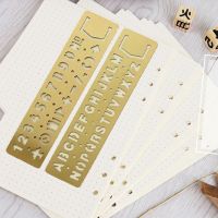 【CC】✢۞  Korean Metal Straight Ruler Hollow Rulers Letters Numbers Template Painting School Stationery Supplies