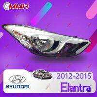 ไฟหน้ารถสำหรับ Hyundai Elantra 2012-2015 ไฟหน้าสำหรับ ไฟหน้า โคมไฟหน้า ไฟหน้า​โปรเจค​เตอร์​ โคมไฟหรถยนต์ เลนส์กระจก headlamp headlight front light lens