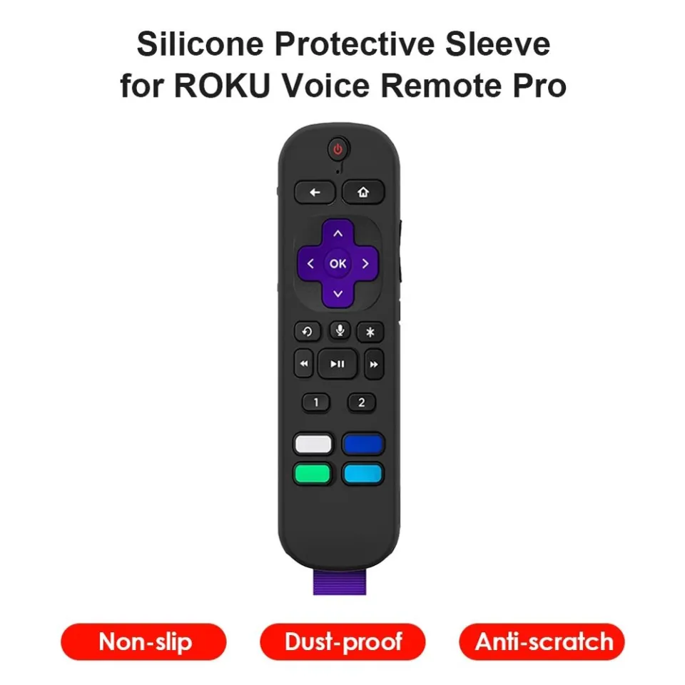 Silicone Protective Controller Cover fits for Roku TV Voice Remote, Element Roku