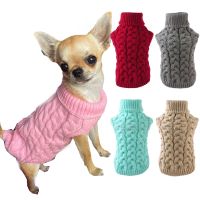 Classic Solid Chihuahua Puppy Dog Sweater for Small Dogs Winter Warm Pet Clothes Yorkshire Schnauzer Pullovers disfraz de perro Clothing Shoes Accesso