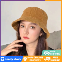 Ready Stock Adjustable Corduroy Bucket Hat Autumn Winter Hat Retro Trend Street Style JTA284