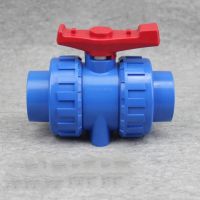 [HOT] Blue PVC Ball Valve Union Valve PVC Water Pipe Connector Plumbing Hose Fittings Slip Shut Valve Inner Diameter 20mm 63mm 1 Pcs