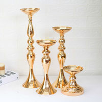 51cm20" Gold Candle Holders flower Vase Table Centerpiece Event Flower Rack Road Lead Wedding Decoration DIY Metal Candlestick