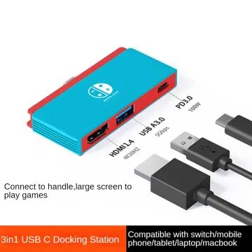 Switch TV Dock Station for Nintendo Switch Switch Dock 4K/1080P  HDMI-compatible TV Adapter, Supported Phone/Tablet with USB 3.0 Port Type-C  Charging